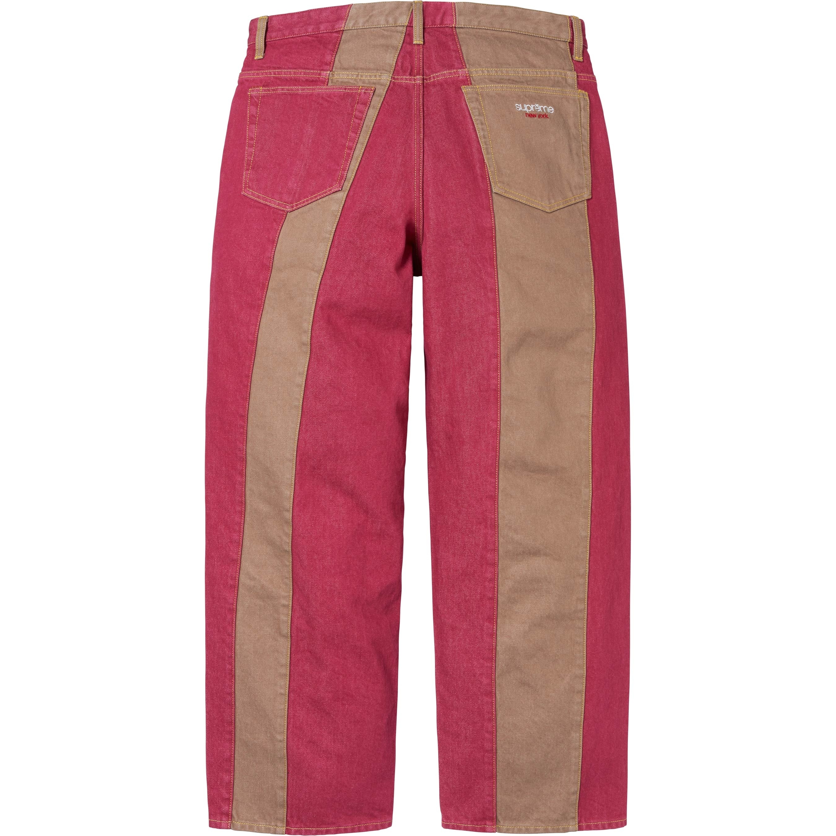 Paneled Stripe Baggy Jean view 4